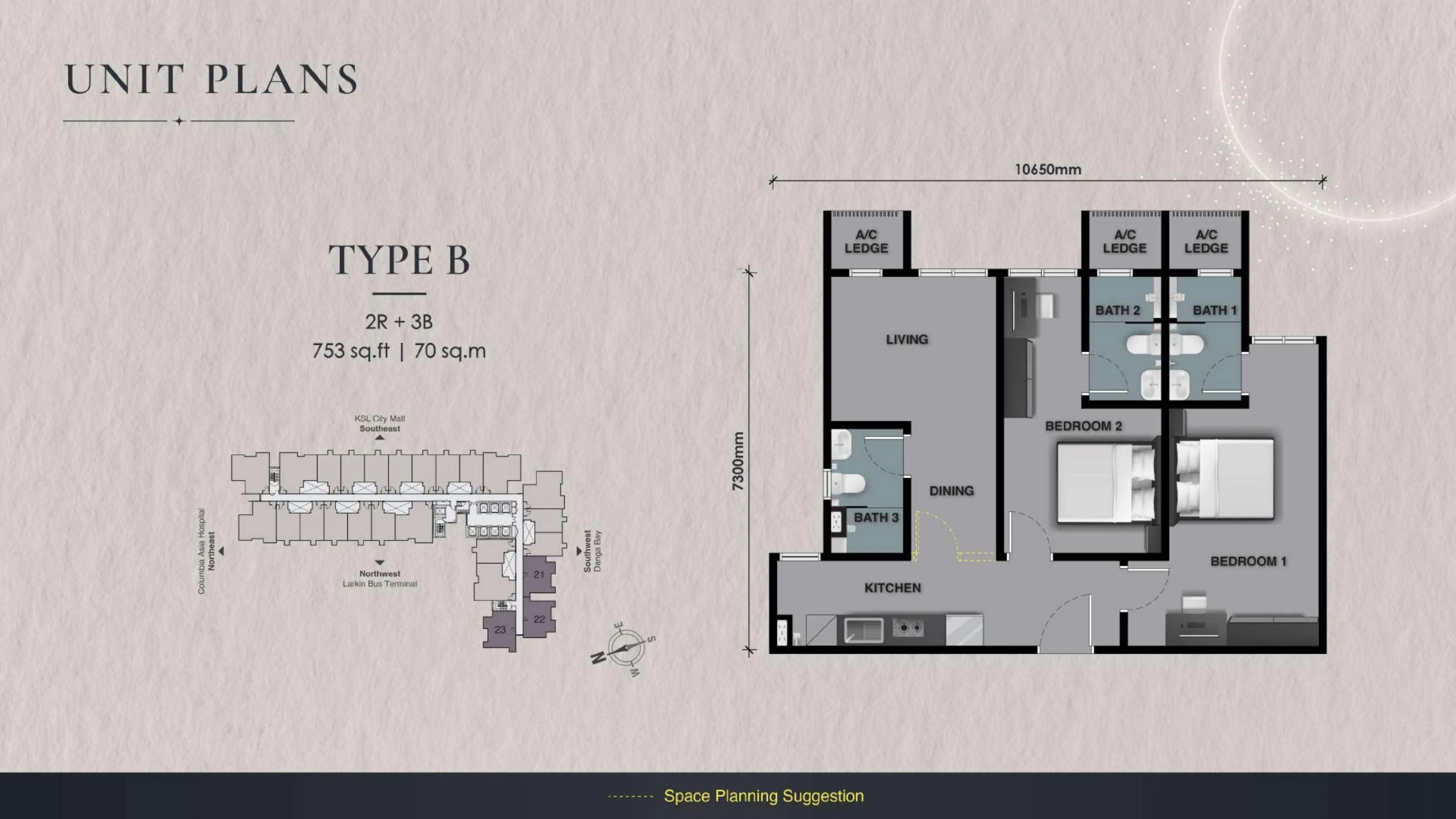 Type B official floor plan